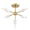 Designers Fountain Star Dust 16.5 in. 5-Light Brushed Gold Mid-Century Modern Semi Flush Mount Natural Marble Accents D304C-SF-BG - alternate 1